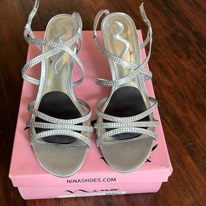 Beautiful silver Nina heel